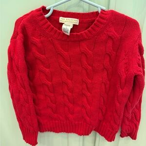 The Beaufort Bonnet Company Red Cable Knit Sweater
